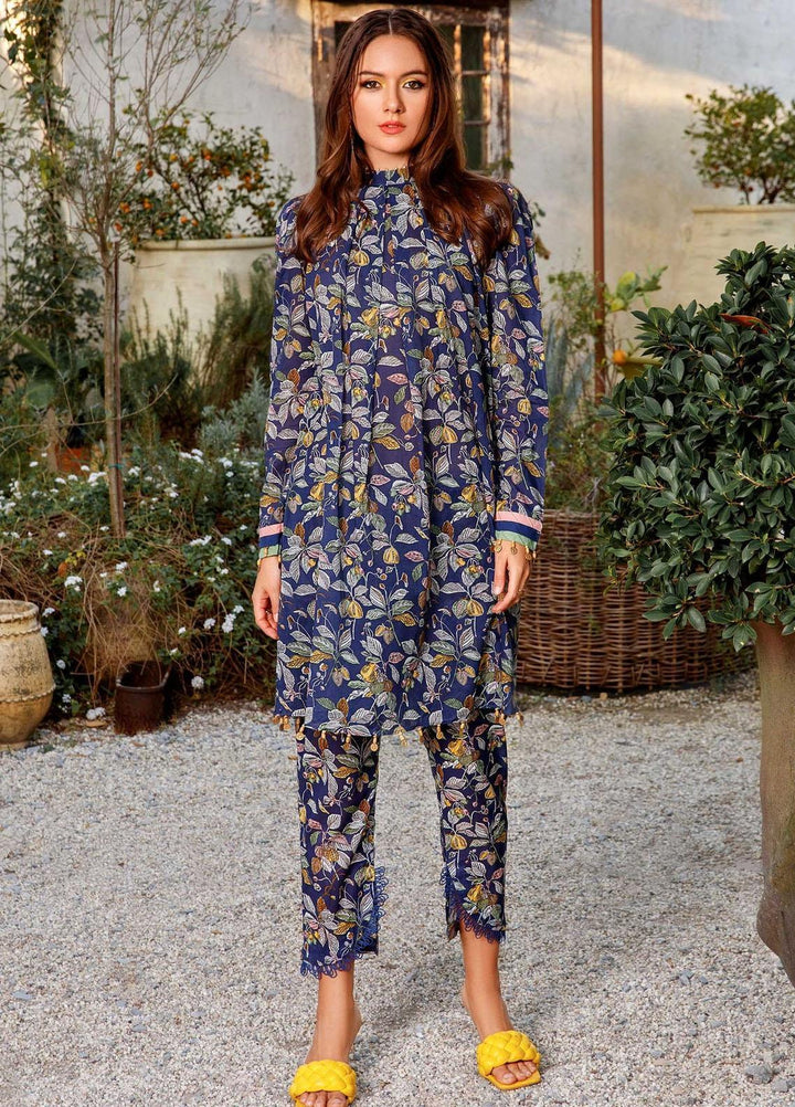 M Basics By Maria B Printed Lawn  Unstitched Kurties MB23MB 5-B - Spring / Summer Collection