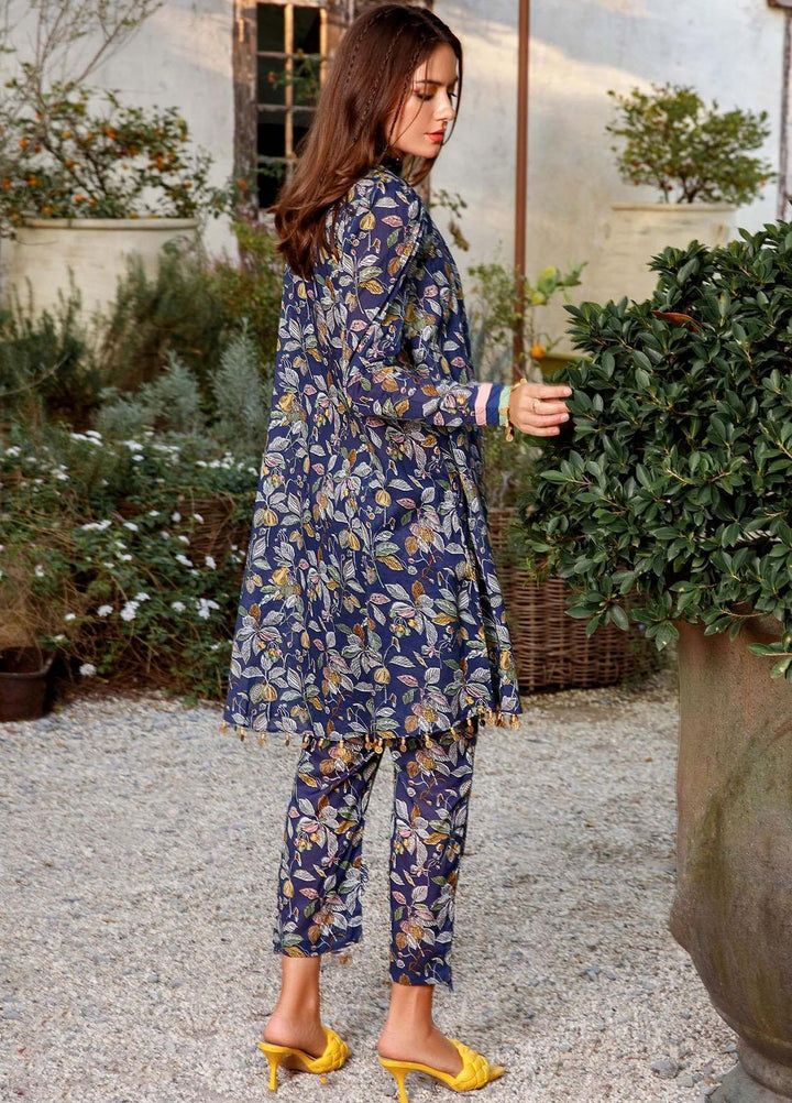 M Basics By Maria B Printed Lawn  Unstitched Kurties MB23MB 5-B - Spring / Summer Collection