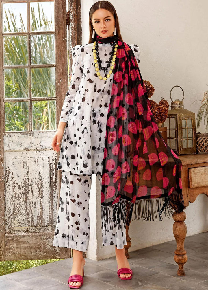 M Basics By Maria B Embroidered Lawn Suits Unstitched 2 Piece MB23MB 6-A - Spring / Summer Collection