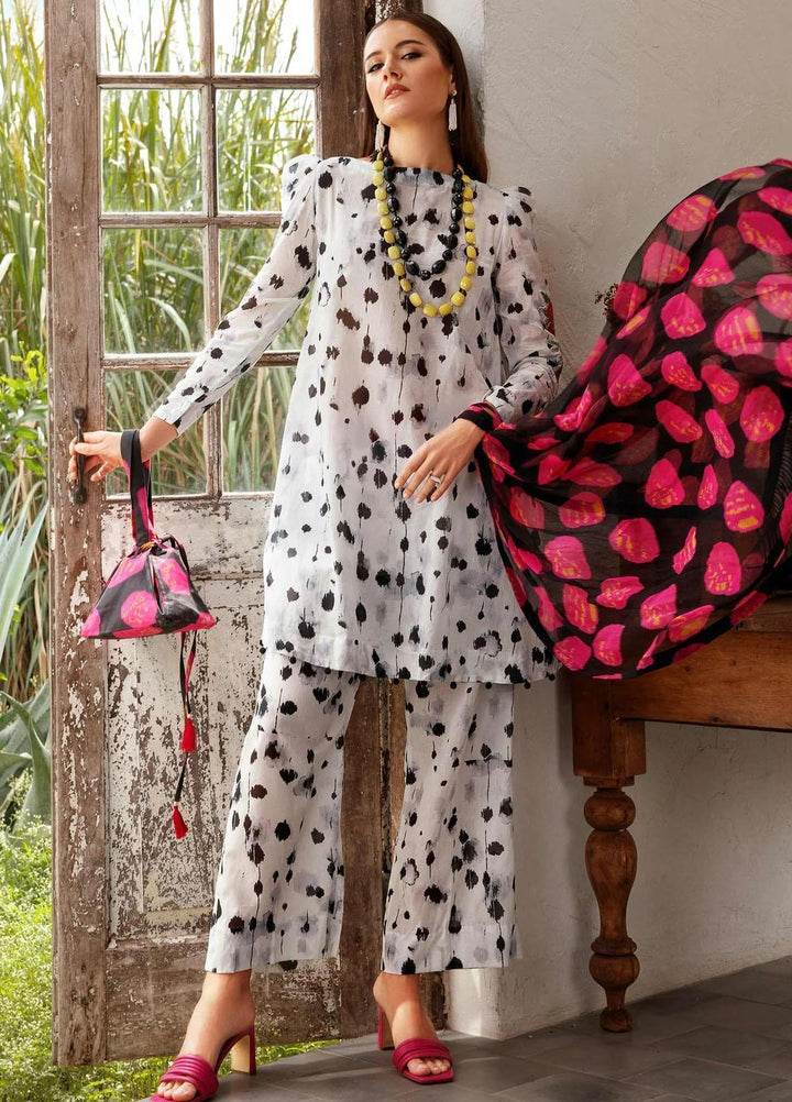 M Basics By Maria B Embroidered Lawn Suits Unstitched 2 Piece MB23MB 6-A - Spring / Summer Collection