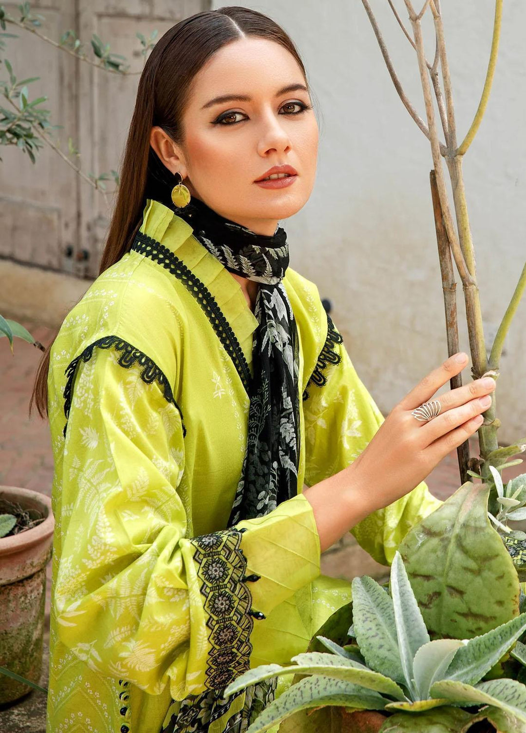 M Basics By Maria B Embroidered Lawn Suits Unstitched 2 Piece MB23MB 7-A - Spring / Summer Collection