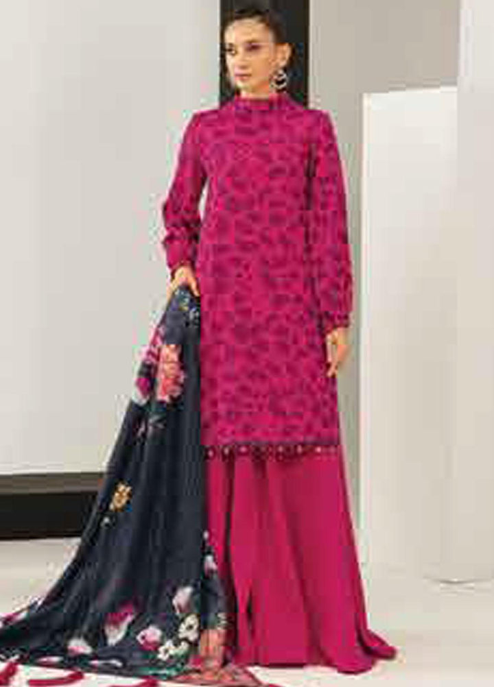 M Basics By Maria B Embroidered Khaddar Suits Unstitched 3 Piece MB23MBW 10A - Winter Collection