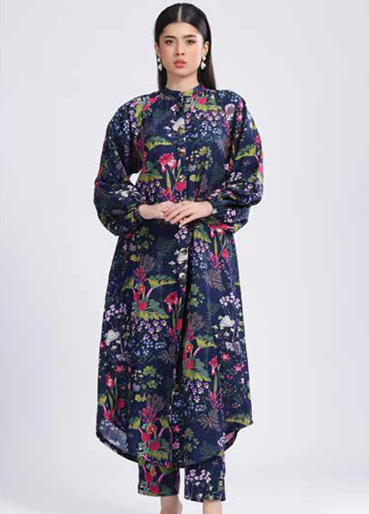 M Basics By Maria B Printed Khaddar  Unstitched Kurties MB23MBW 1B - Winter Collection