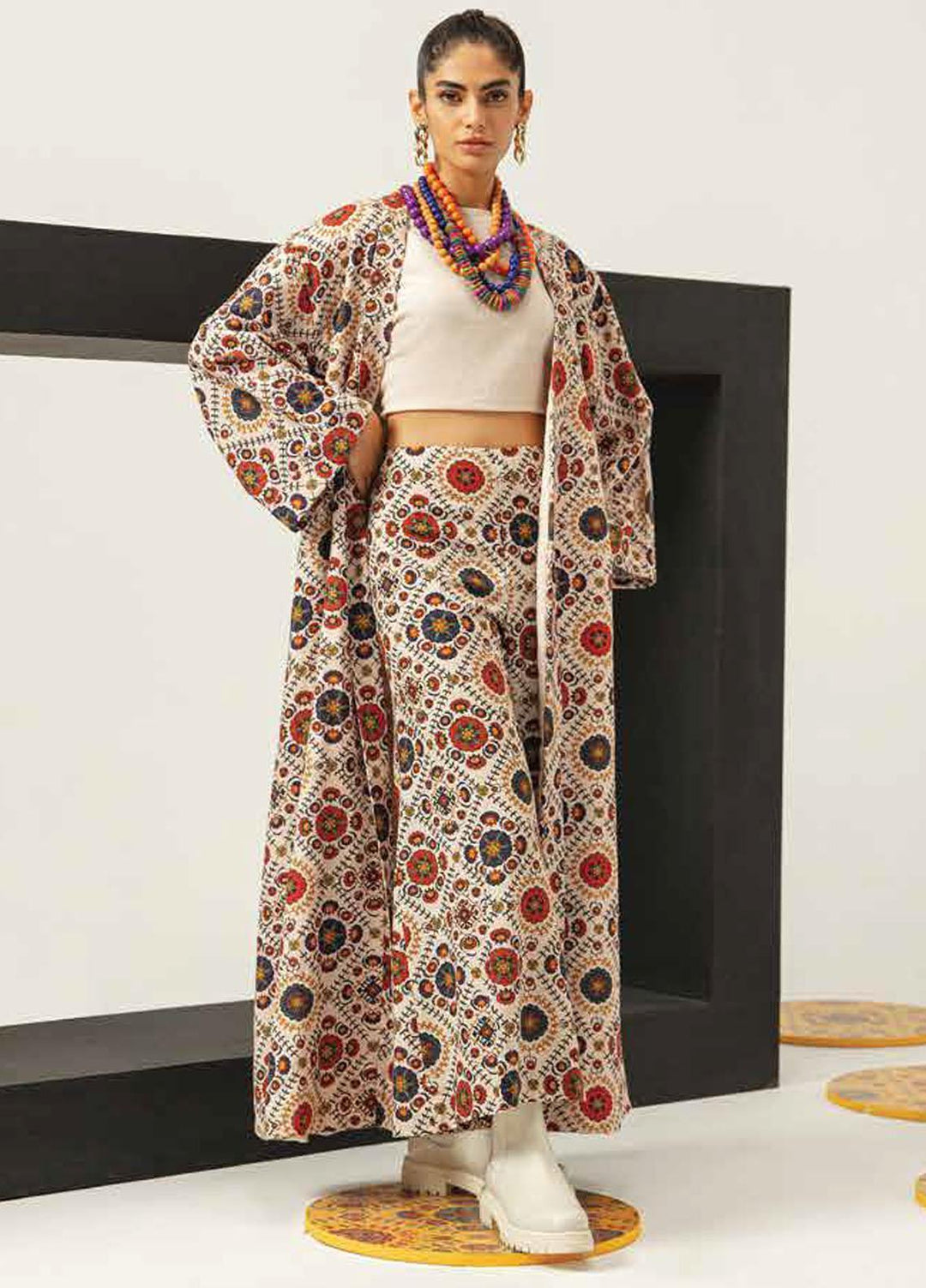 M Basics By Maria B Printed Khaddar Suits Unstitched 2 Piece MB23MBW 3A - Winter Collection