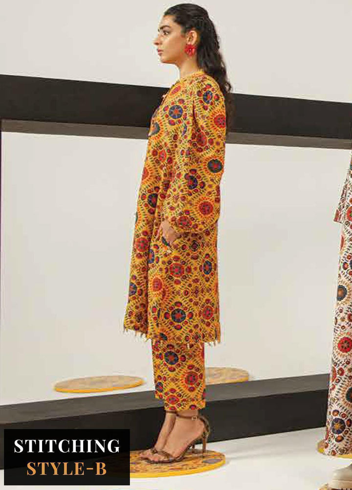 M Basics By Maria B Printed Khaddar Suits Unstitched 2 Piece MB23MBW 3B - Winter Collection