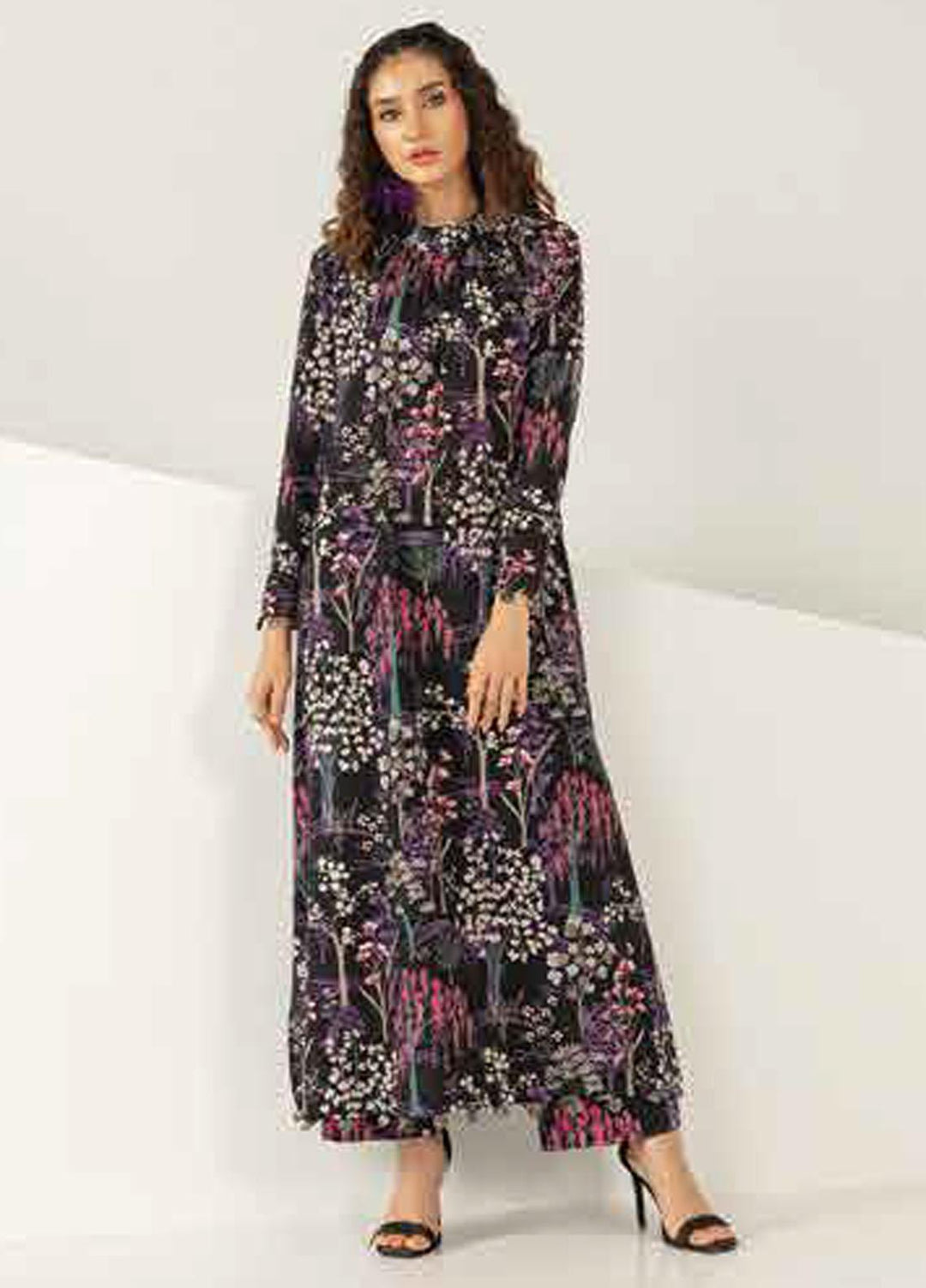 M Basics By Maria B Printed Khaddar  Unstitched Kurties MB23MBW 5B - Winter Collection