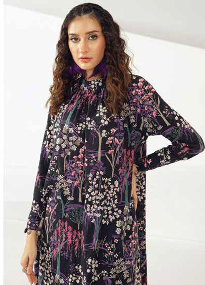 M Basics By Maria B Printed Khaddar  Unstitched Kurties MB23MBW 5B - Winter Collection