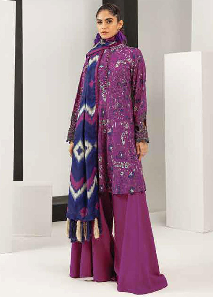 M Basics By Maria B Embroidered Khaddar Suits Unstitched 3 Piece MB23MBW 9A - Winter Collection