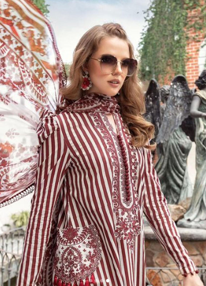 M Prints By Maria B Embroidered Lawn Suits Unstitched 3 Piece MB23MPE 10B - Eid Collection