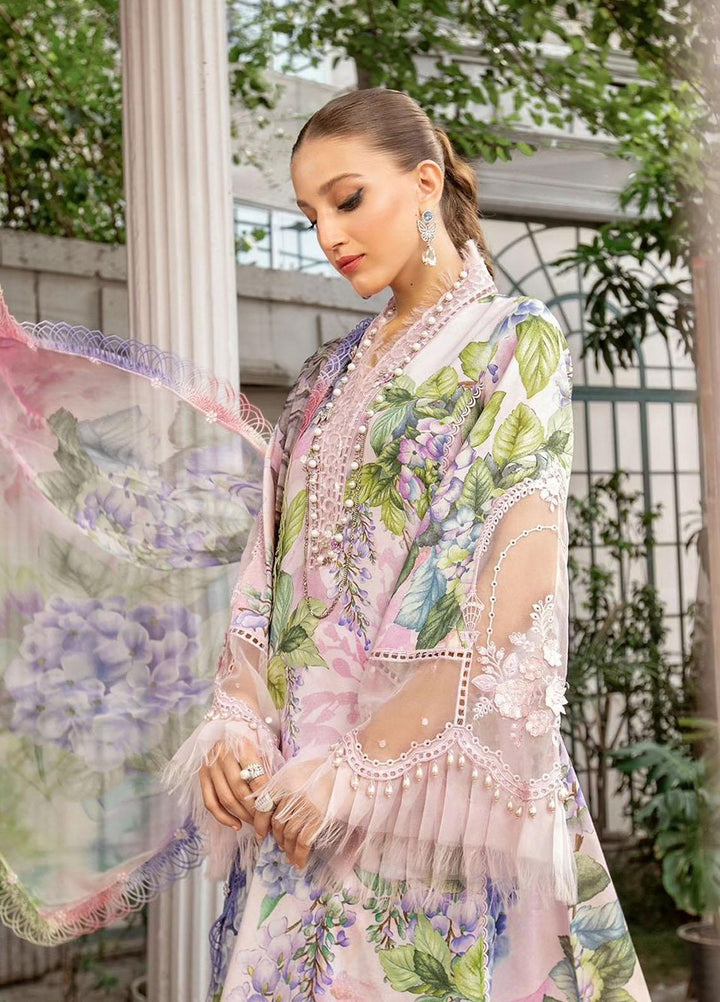 M Prints By Maria B Embroidered Lawn Suits Unstitched 3 Piece MB23MPE 1A - Eid Collection