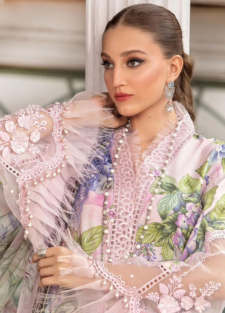 M Prints By Maria B Embroidered Lawn Suits Unstitched 3 Piece MB23MPE 1A - Eid Collection