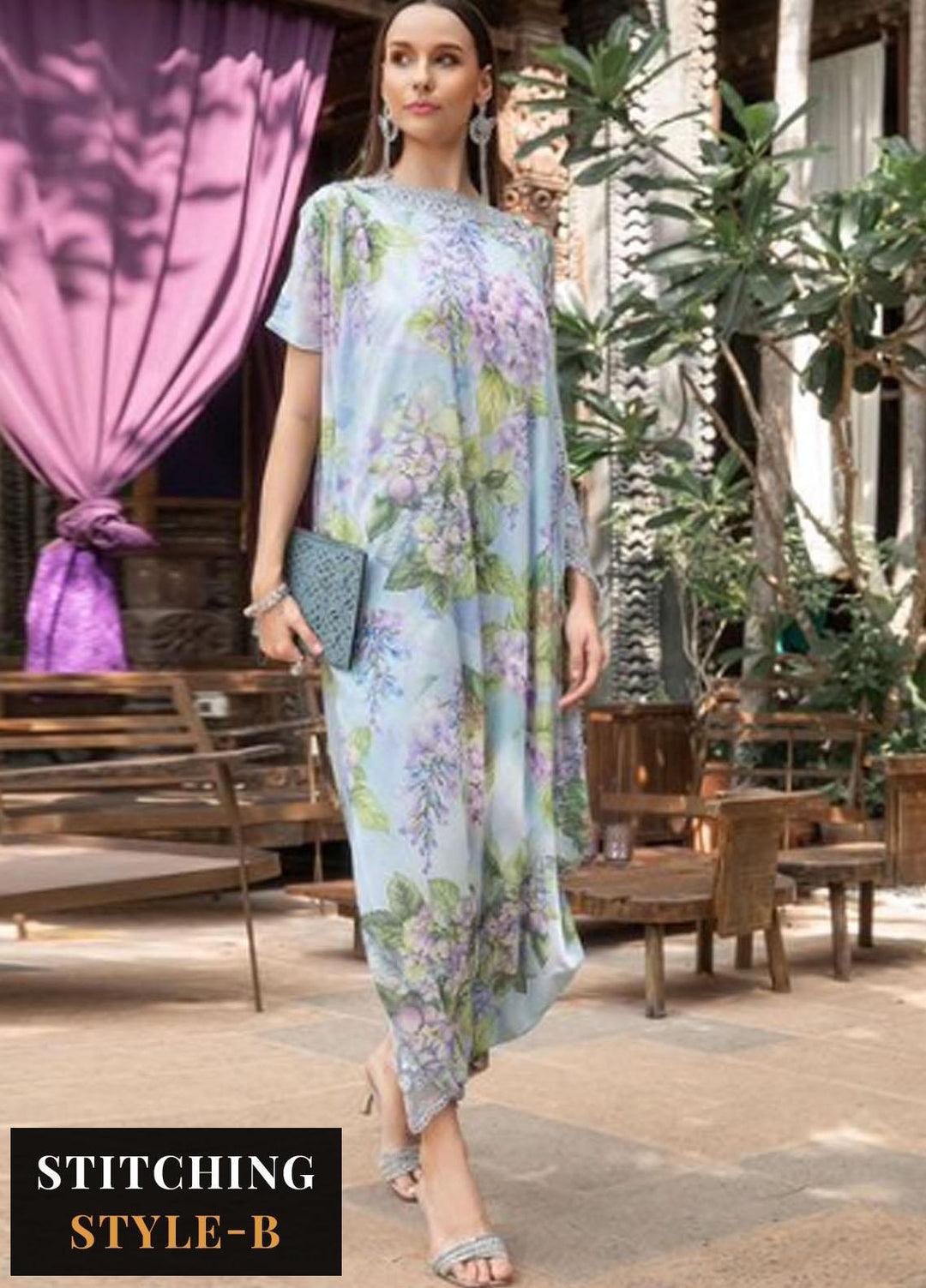 M Prints By Maria B Embroidered Lawn Suits Unstitched 3 Piece MB23MPE 1B - Eid Collection