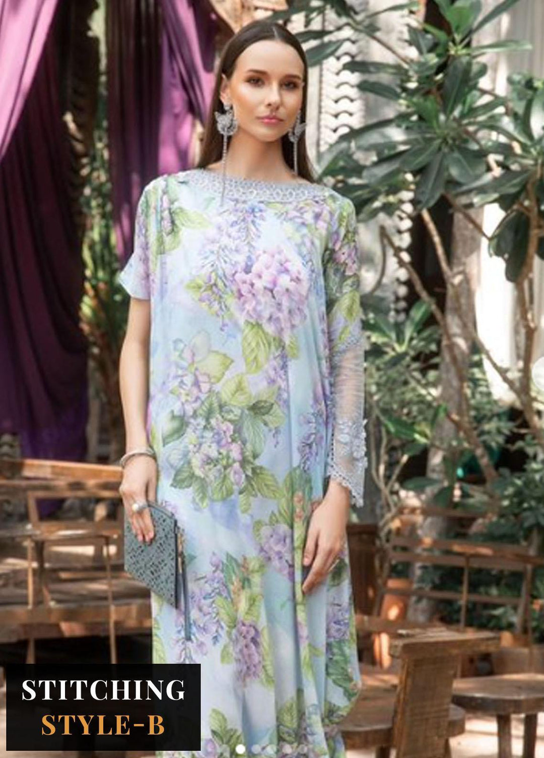 M Prints By Maria B Embroidered Lawn Suits Unstitched 3 Piece MB23MPE 1B - Eid Collection