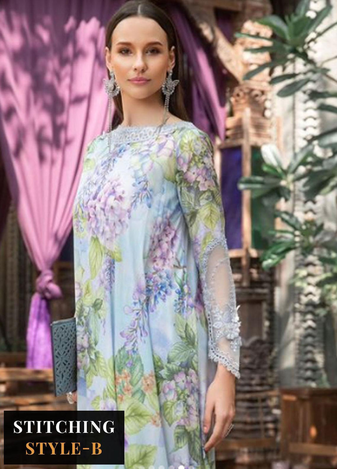 M Prints By Maria B Embroidered Lawn Suits Unstitched 3 Piece MB23MPE 1B - Eid Collection