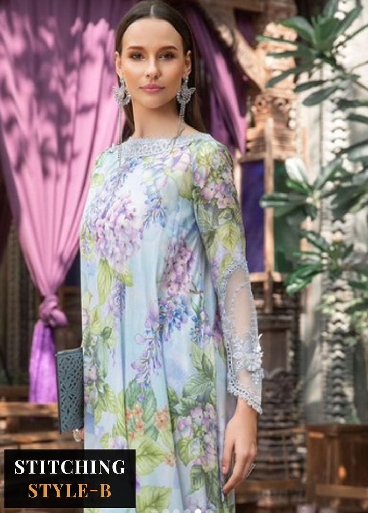 M Prints By Maria B Embroidered Lawn Suits Unstitched 3 Piece MB23MPE 1B - Eid Collection