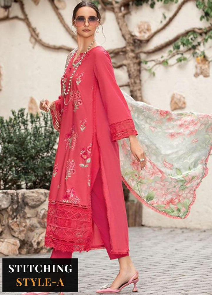 M Prints By Maria B Embroidered Lawn Suits Unstitched 3 Piece MB23MPE 2A - Eid Collection