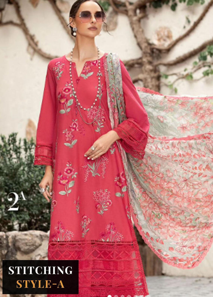 M Prints By Maria B Embroidered Lawn Suits Unstitched 3 Piece MB23MPE 2A - Eid Collection