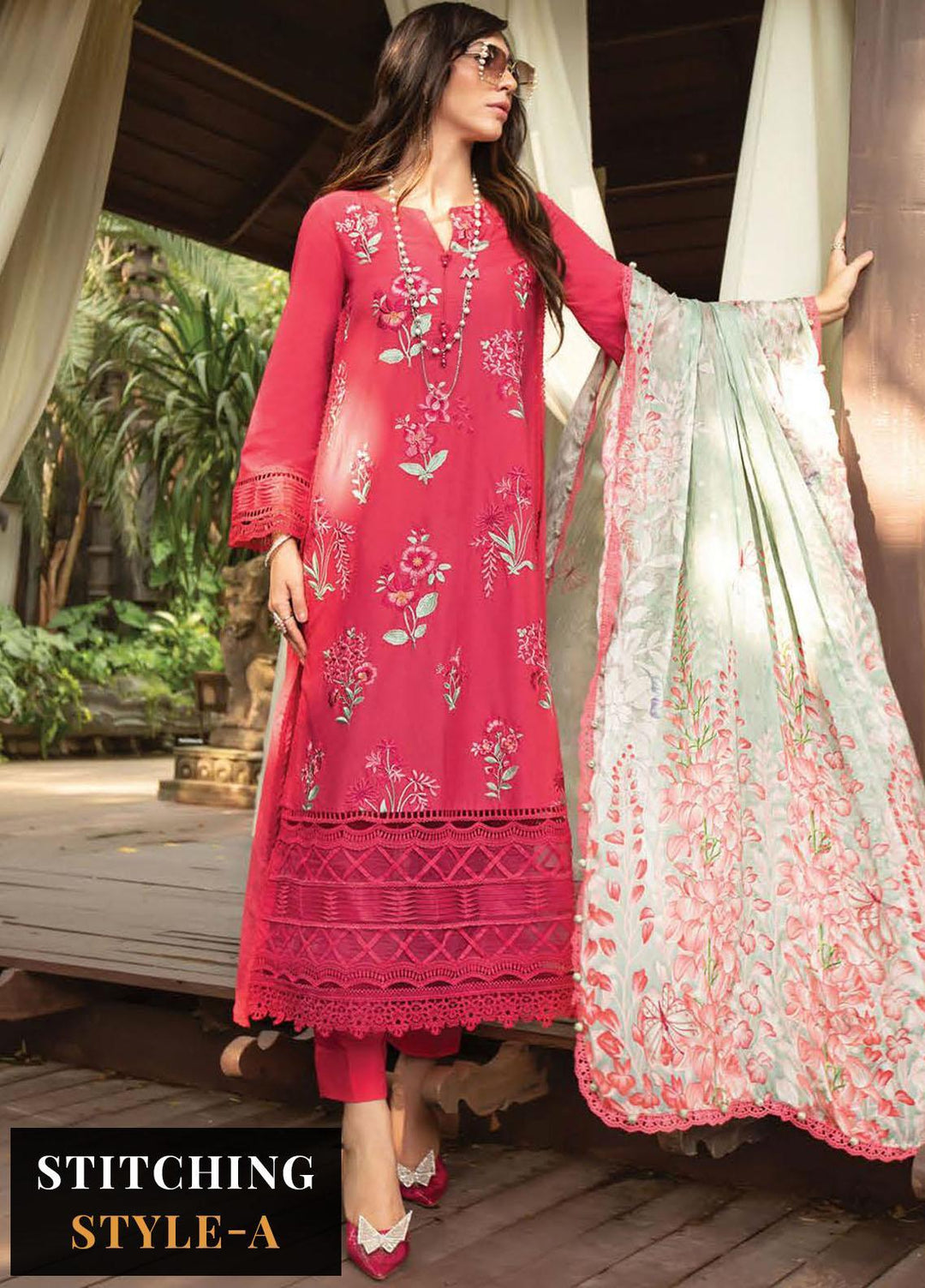 M Prints By Maria B Embroidered Lawn Suits Unstitched 3 Piece MB23MPE 2A - Eid Collection