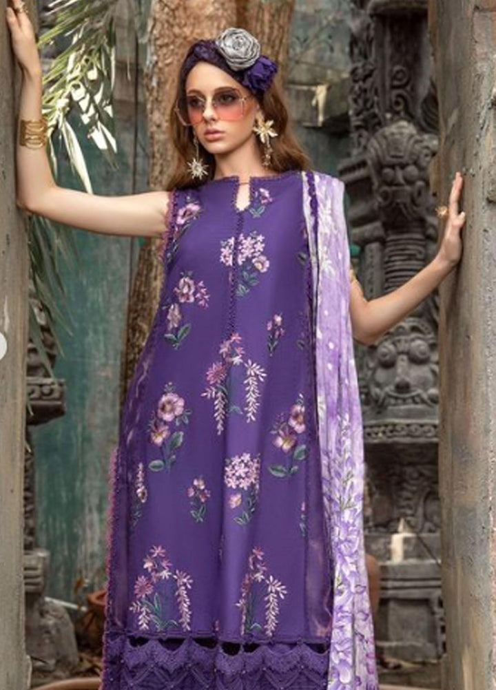 M Prints By Maria B Embroidered Lawn Suits Unstitched 3 Piece MB23MPE 2B - Eid Collection