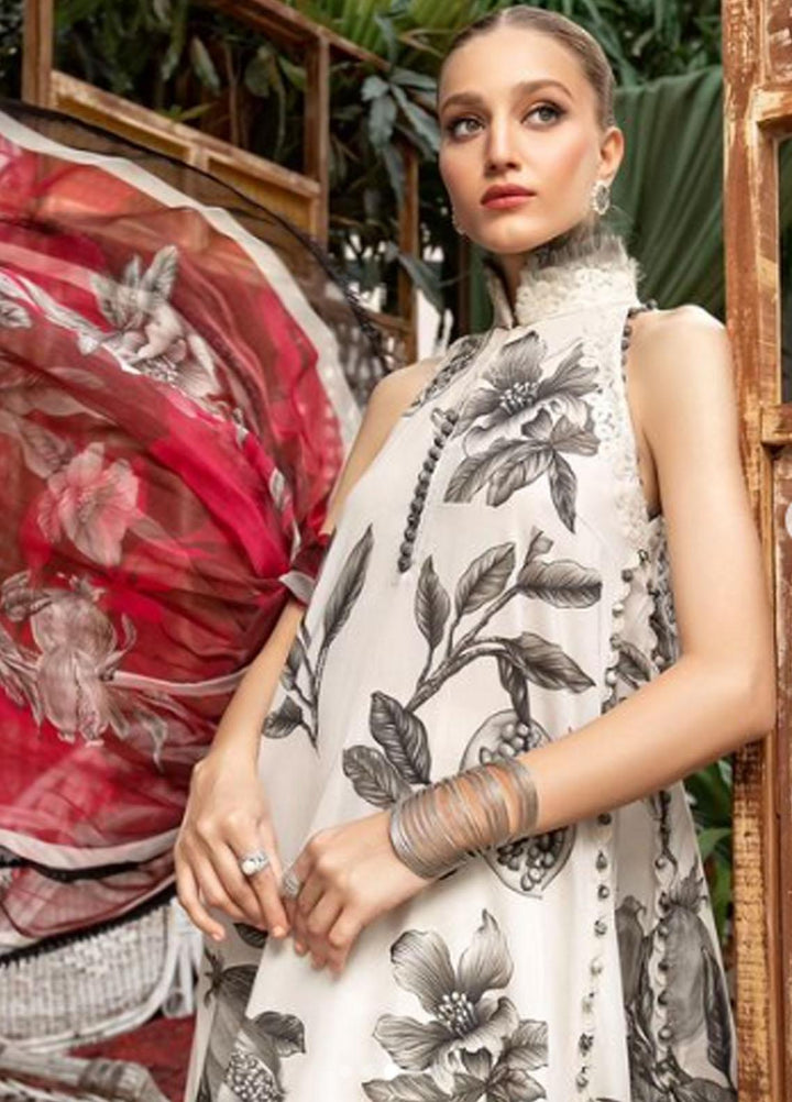 M Prints By Maria B Embroidered Lawn Suits Unstitched 3 Piece MB23MPE 3A - Eid Collection