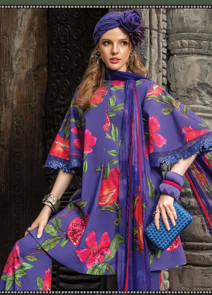 M Prints By Maria B Embroidered Lawn Suits Unstitched 3 Piece MB23MPE 3B - Eid Collection