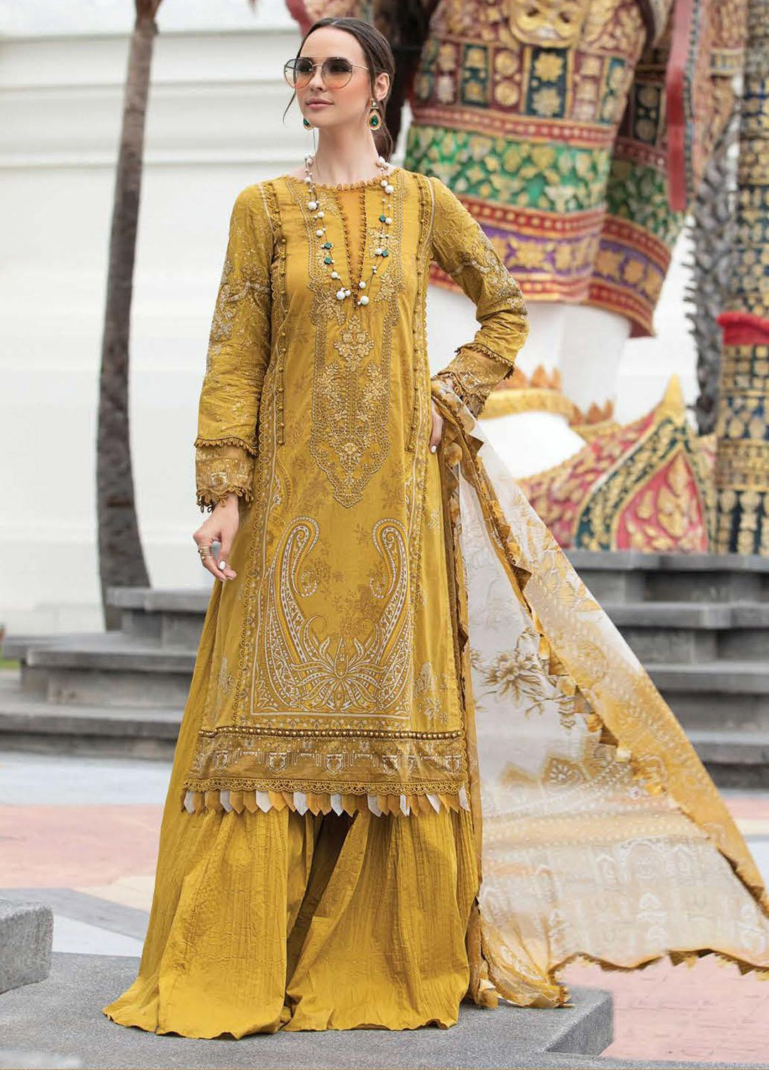 M Prints By Maria B Embroidered Lawn Suits Unstitched 3 Piece MB23MPE 5A - Eid Collection