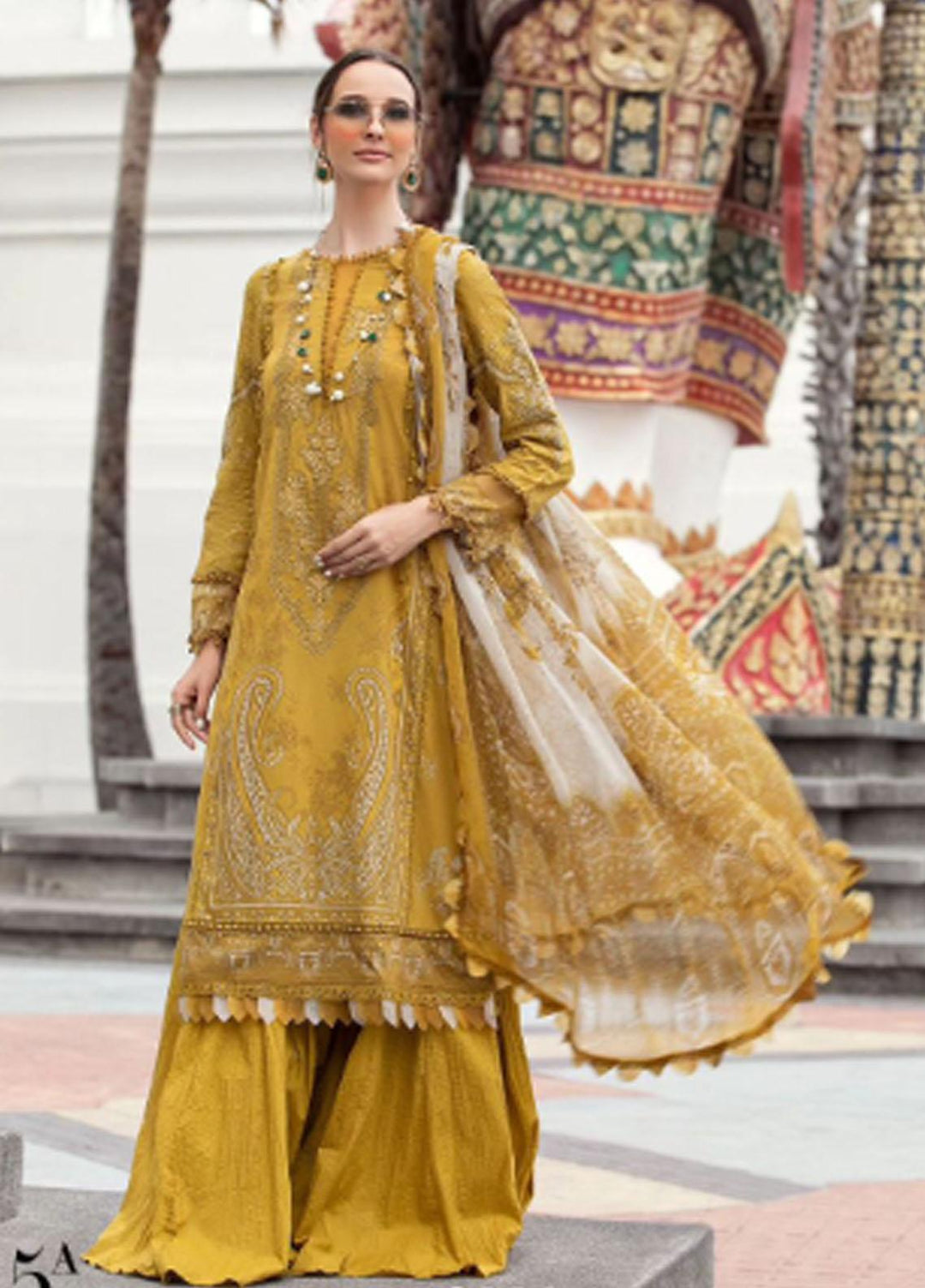 M Prints By Maria B Embroidered Lawn Suits Unstitched 3 Piece MB23MPE 5A - Eid Collection