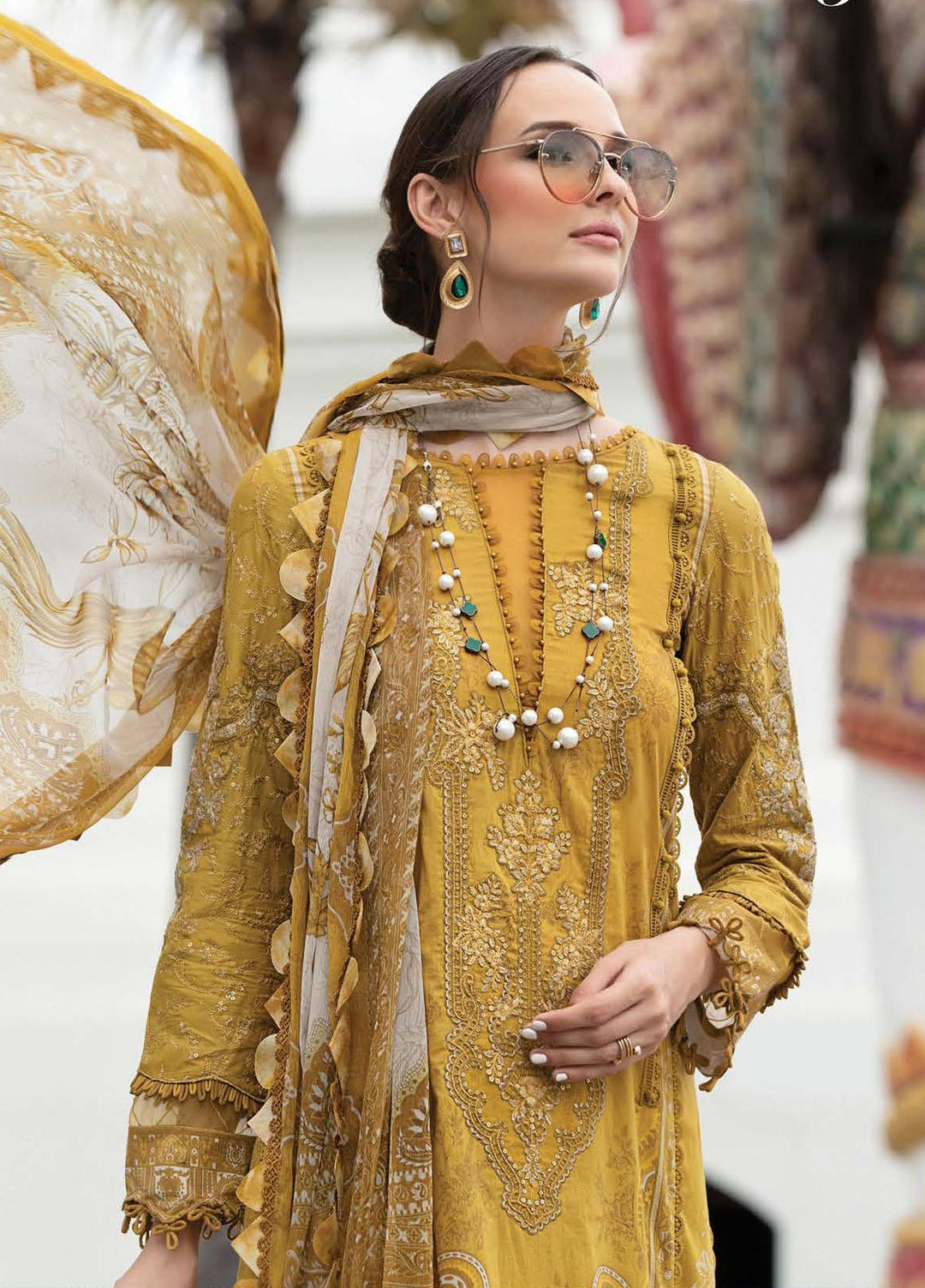 M Prints By Maria B Embroidered Lawn Suits Unstitched 3 Piece MB23MPE 5A - Eid Collection