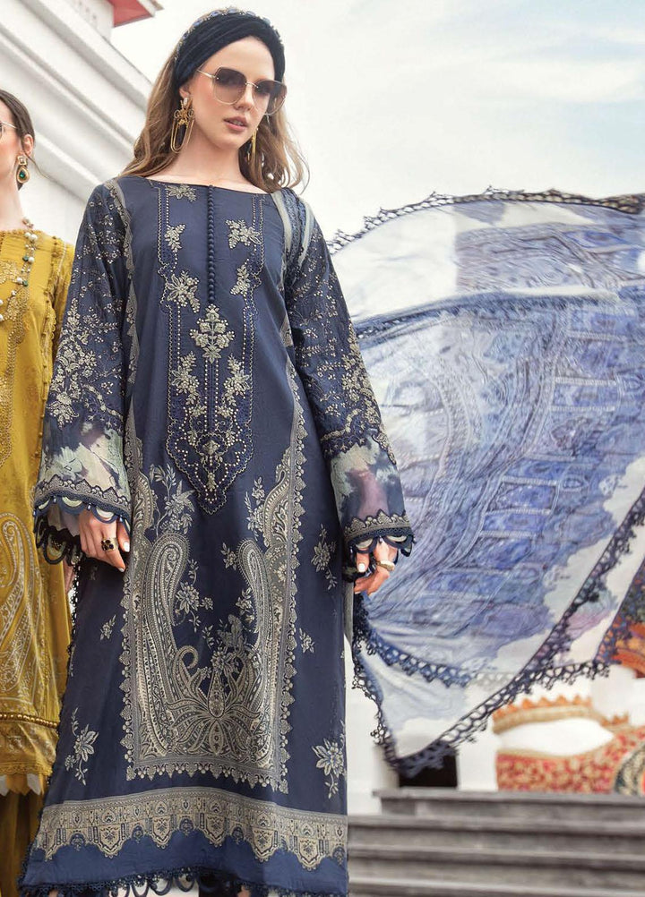 M Prints By Maria B Embroidered Lawn Suits Unstitched 3 Piece MB23MPE 5B - Eid Collection