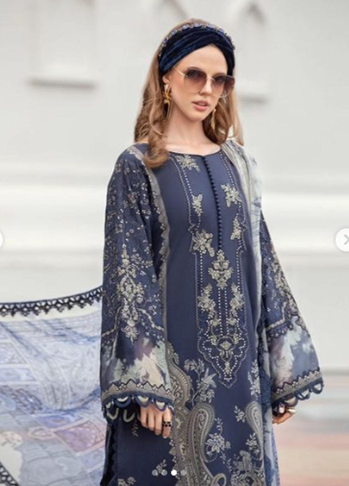M Prints By Maria B Embroidered Lawn Suits Unstitched 3 Piece MB23MPE 5B - Eid Collection