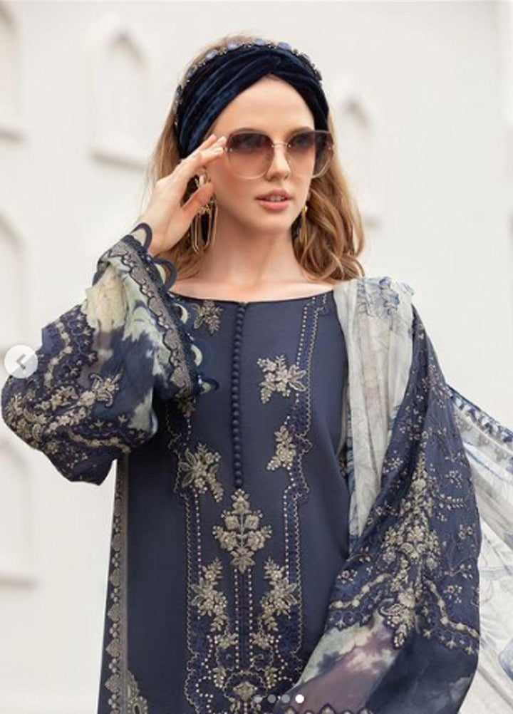 M Prints By Maria B Embroidered Lawn Suits Unstitched 3 Piece MB23MPE 5B - Eid Collection