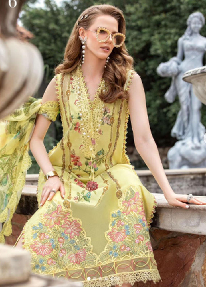 M Prints By Maria B Embroidered Lawn Suits Unstitched 3 Piece MB23MPE 6A - Eid Collection