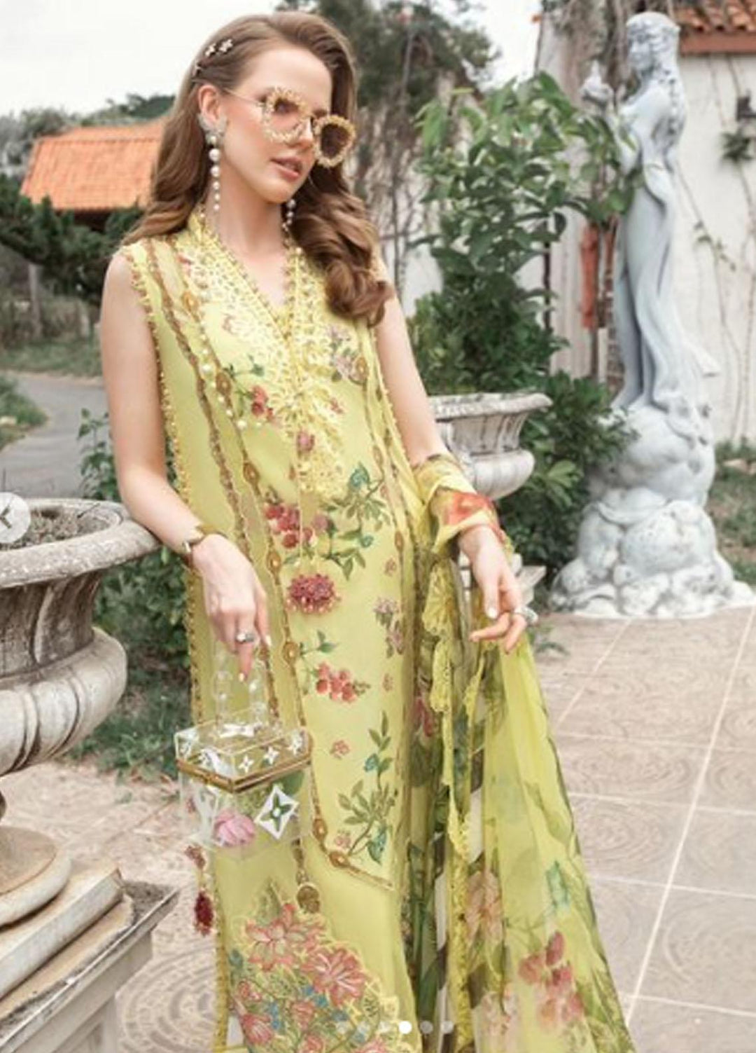 M Prints By Maria B Embroidered Lawn Suits Unstitched 3 Piece MB23MPE 6A - Eid Collection