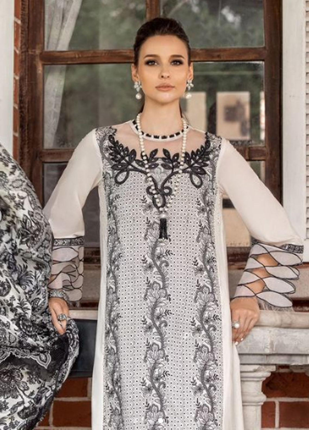 M Prints By Maria B Embroidered Lawn Suits Unstitched 3 Piece MB23MPE 7A - Eid Collection