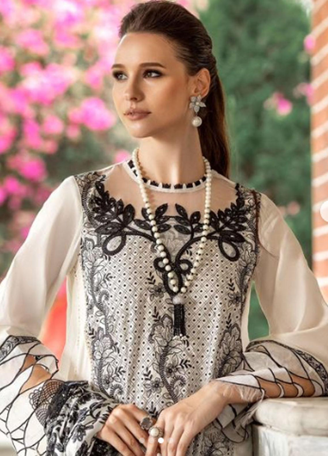 M Prints By Maria B Embroidered Lawn Suits Unstitched 3 Piece MB23MPE 7A - Eid Collection