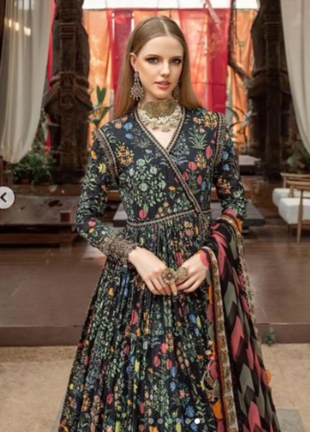 M Prints By Maria B Embroidered Lawn Suits Unstitched 3 Piece MB23MPE 8B - Eid Collection