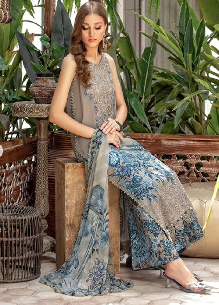 M Prints By Maria B Embroidered Lawn Suits Unstitched 3 Piece MB23MPE 9A - Eid Collection