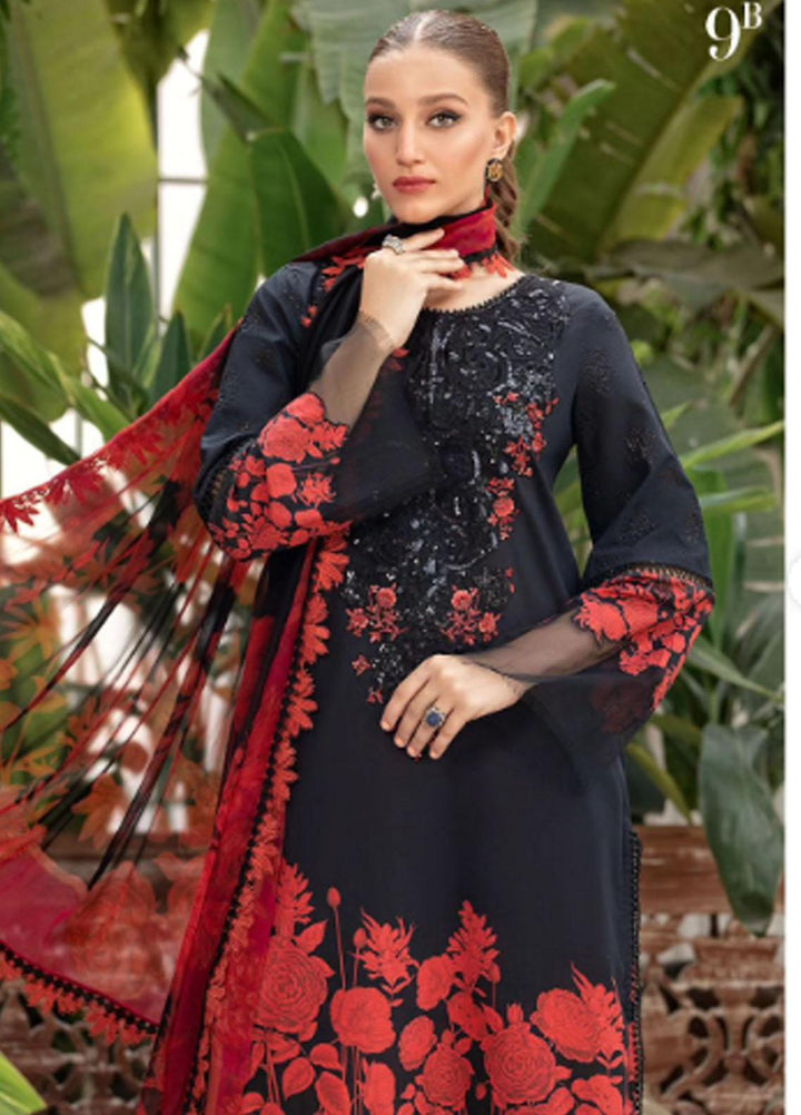 M Prints By Maria B Embroidered Lawn Suits Unstitched 3 Piece MB23MPE 9B - Eid Collection