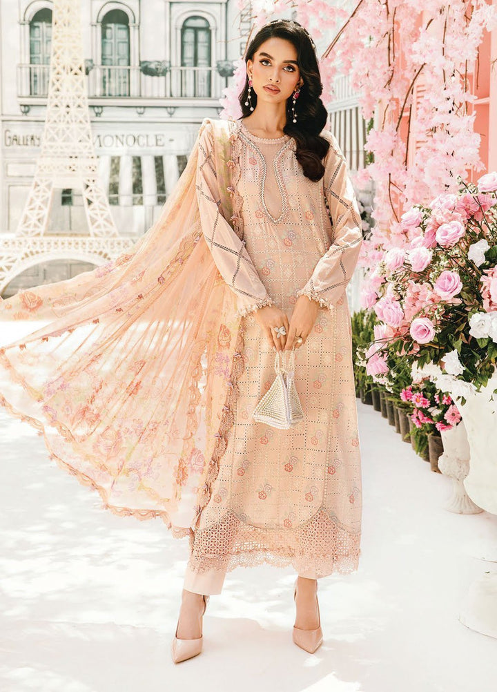 M Prints by Maria B Embroidered Lawn Suits Unstitched 3 Piece MB25MPE 1-A - Summer Collection