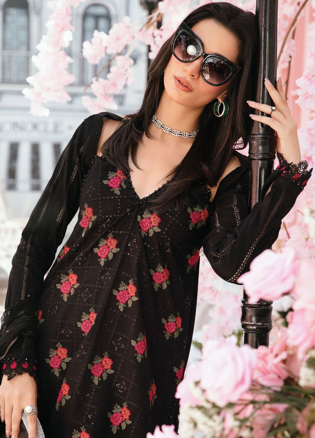 M Prints by Maria B Embroidered Lawn Suits Unstitched 3 Piece MB25MPE 1-B - Summer Collection