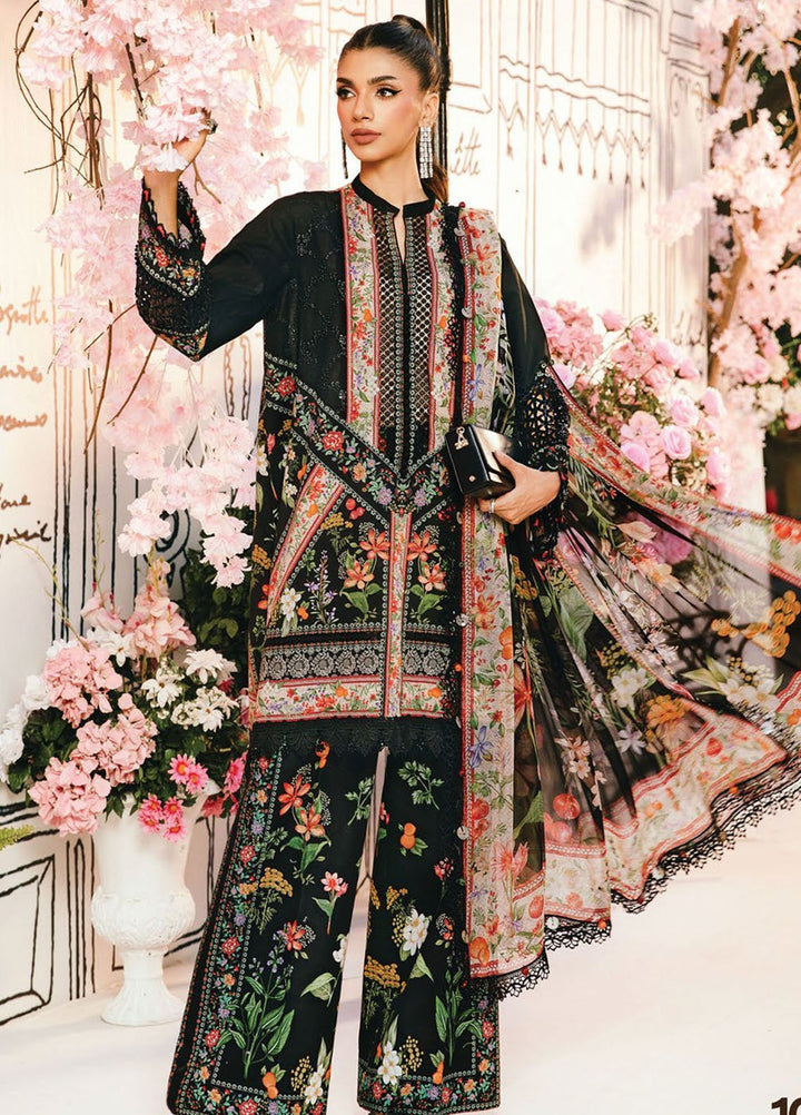 M Prints by Maria B Embroidered Lawn Suits Unstitched 3 Piece MB25MPE 10-B - Summer Collection
