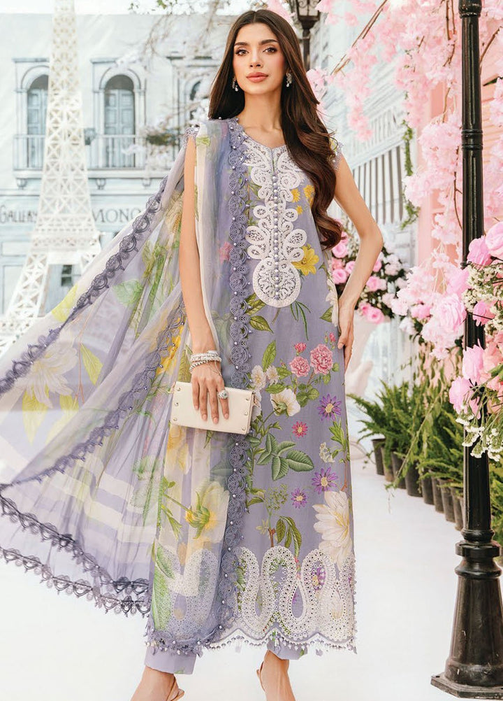 M Prints by Maria B Embroidered Lawn Suits Unstitched 3 Piece MB25MPE 4-A - Summer Collection