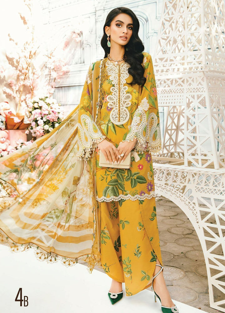 M Prints by Maria B Embroidered Lawn Suits Unstitched 3 Piece MB25MPE 4-B - Summer Collection