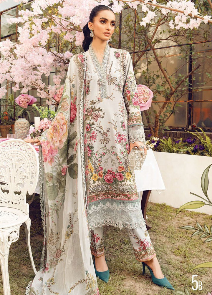 M Prints by Maria B Embroidered Lawn Suits Unstitched 3 Piece MB25MPE 5-B - Summer Collection