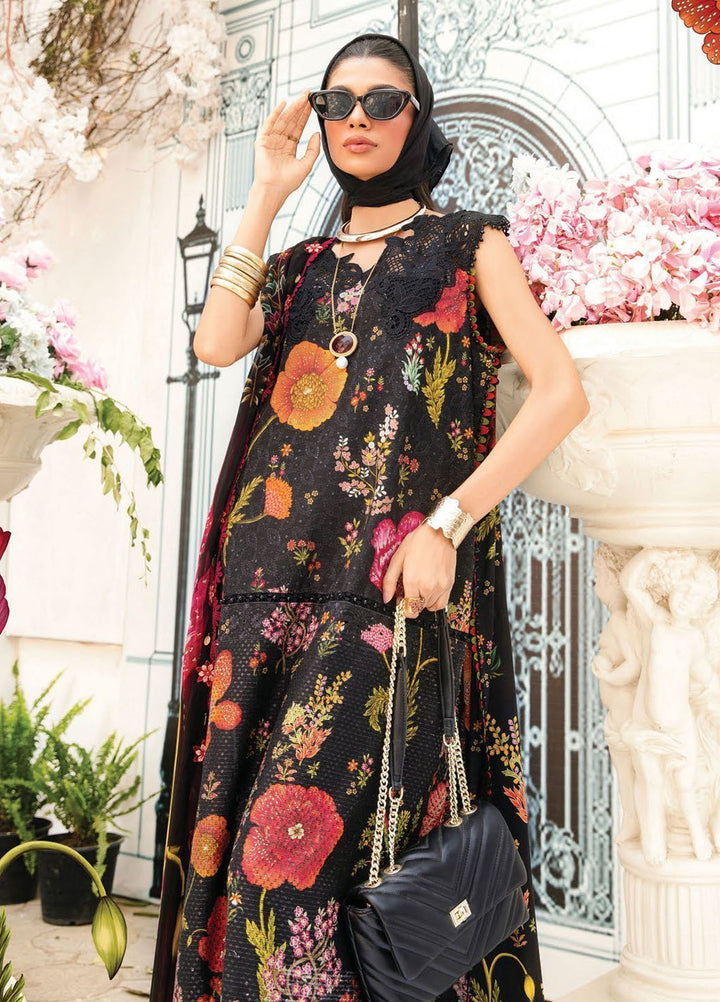M Prints by Maria B Embroidered Lawn Suits Unstitched 3 Piece MB25MPE 7-B - Summer Collection