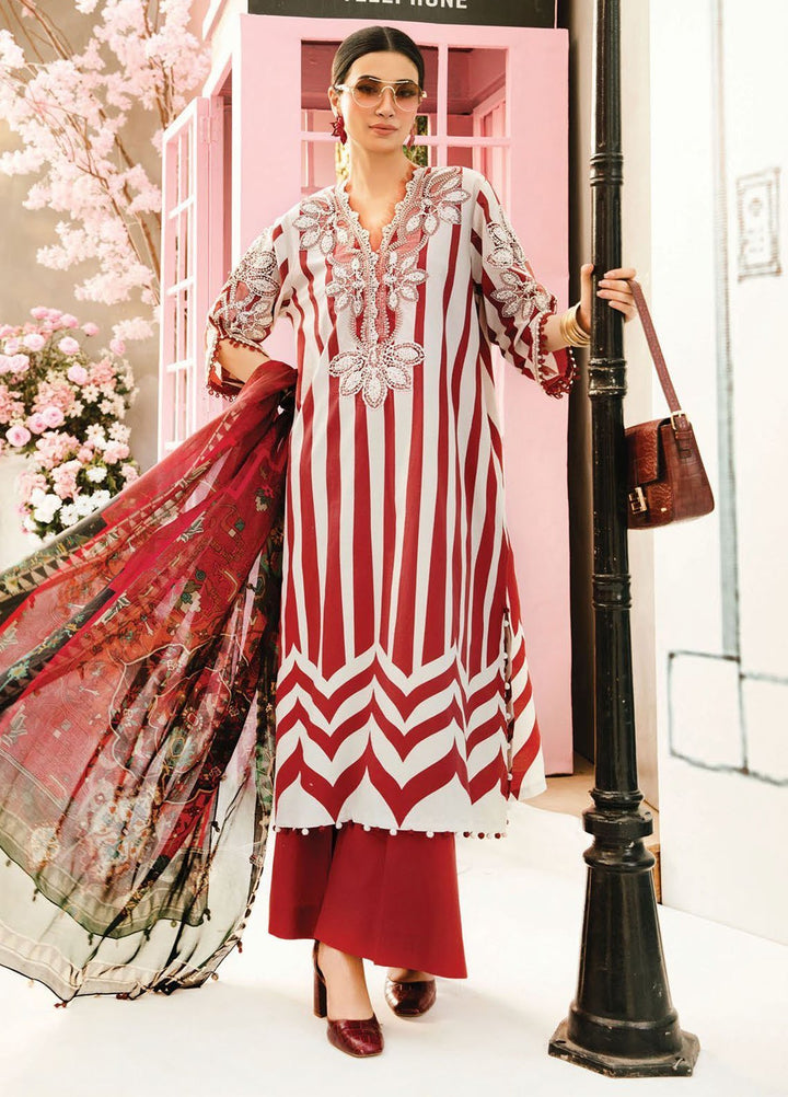 M Prints by Maria B Embroidered Lawn Suits Unstitched 3 Piece MB25MPE 9-A - Summer Collection