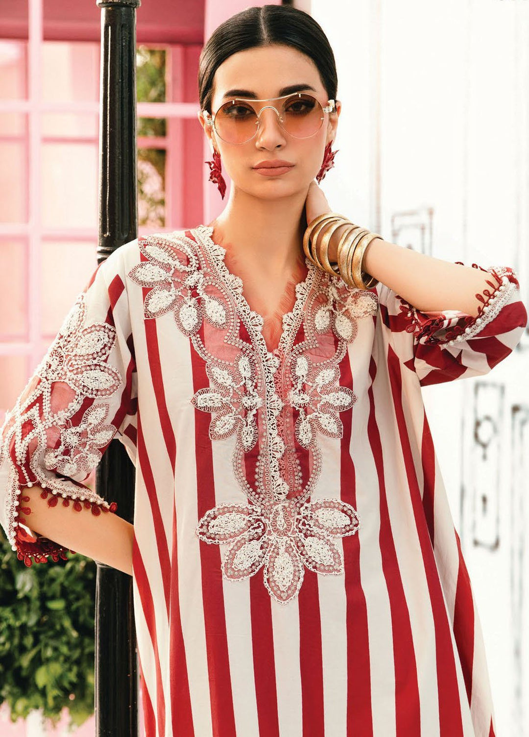 M Prints by Maria B Embroidered Lawn Suits Unstitched 3 Piece MB25MPE 9-A - Summer Collection