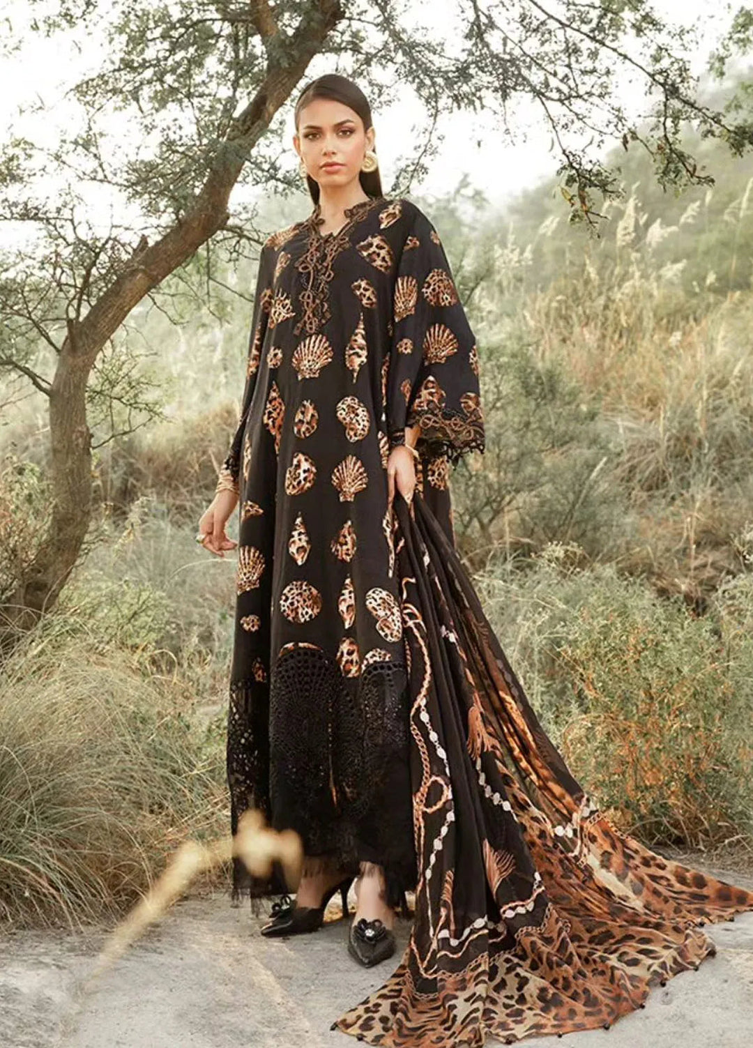 M Prints by Maria B Embroidered Suits Unstitched 3 Piece MB24MP 10B - Winter Collection