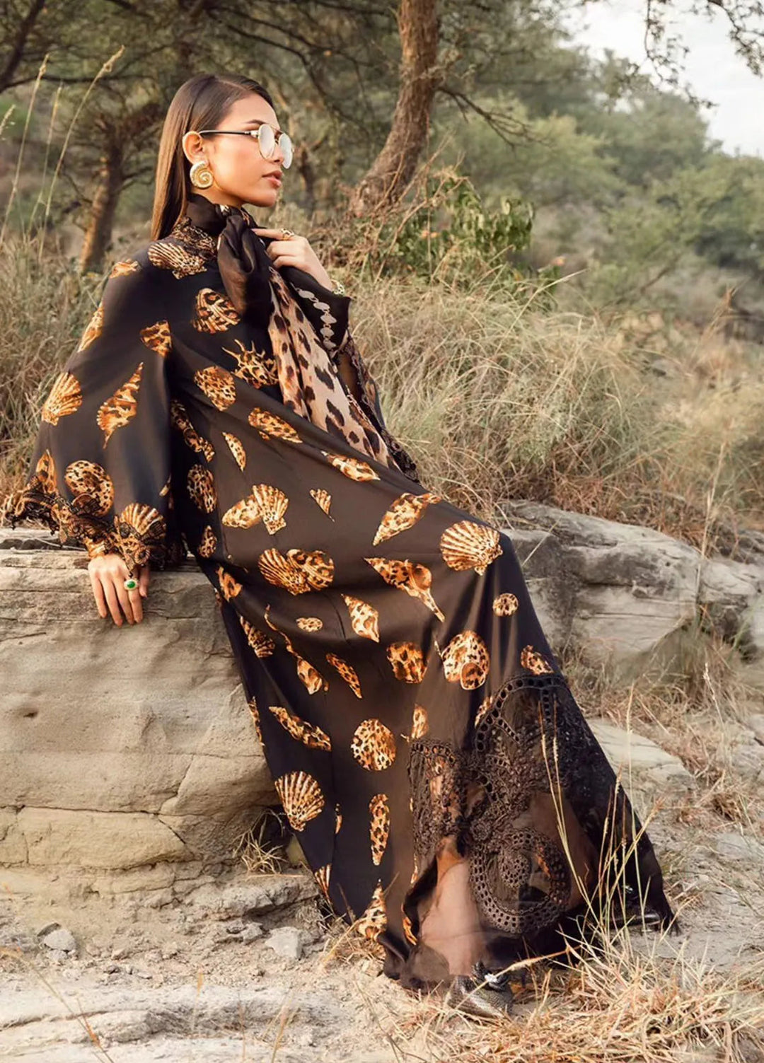 M Prints by Maria B Embroidered Suits Unstitched 3 Piece MB24MP 10B - Winter Collection