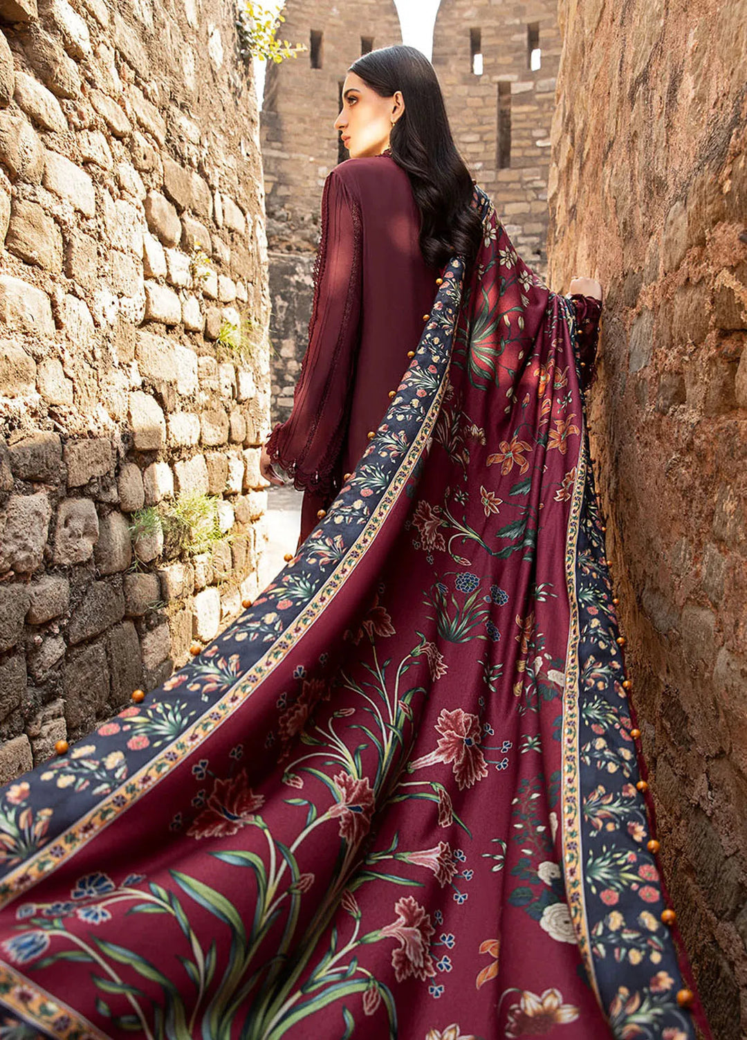 M Prints by Maria B Embroidered Suits Unstitched 3 Piece MB24MP 1B - Winter Collection